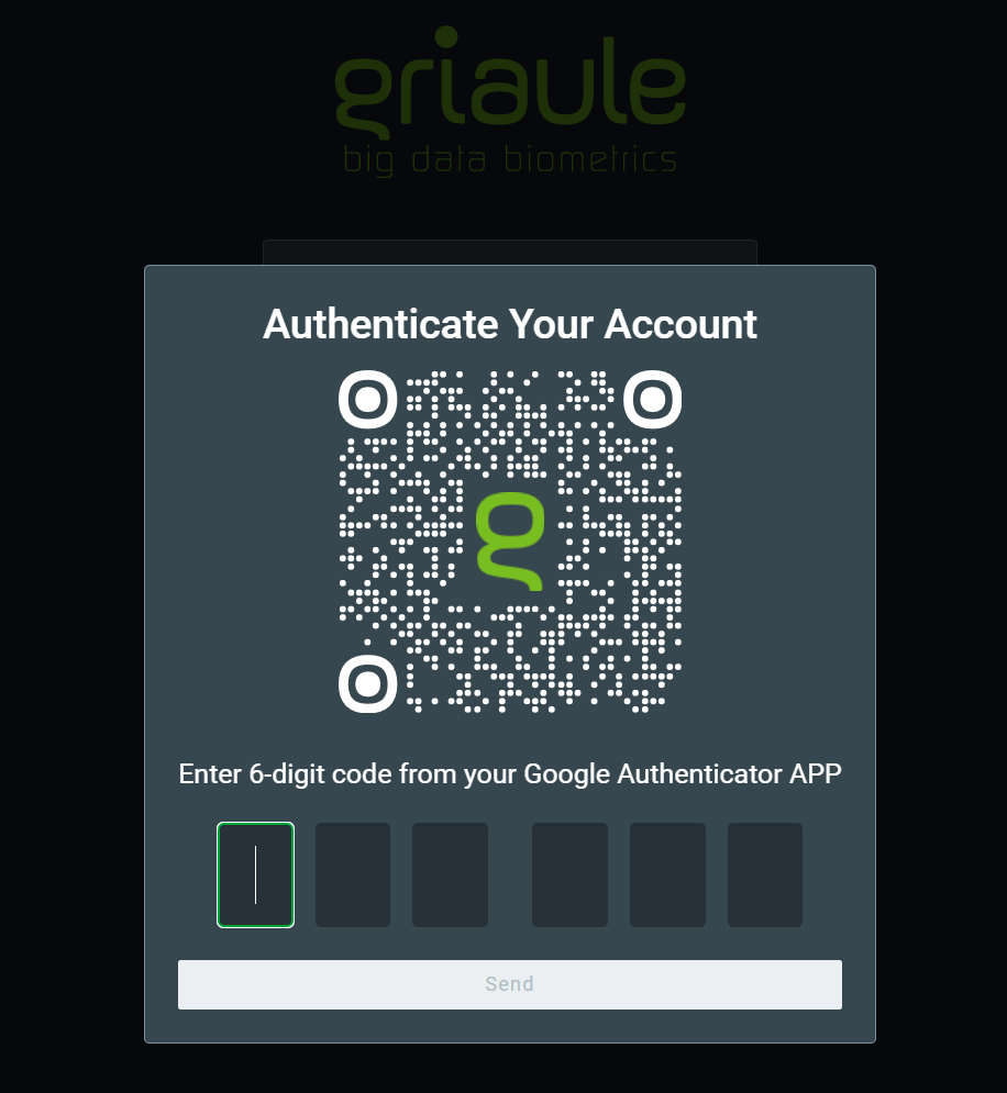 Google authenticator QR code for two-factor authentication