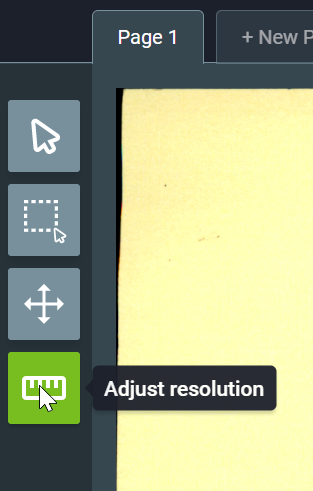 Adjust resolution tool