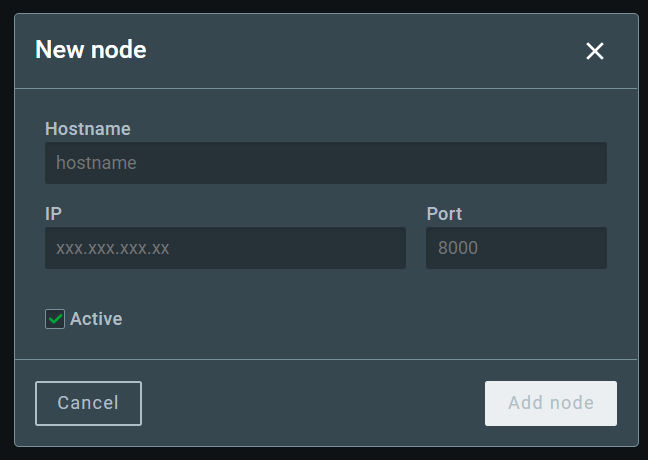new node popup